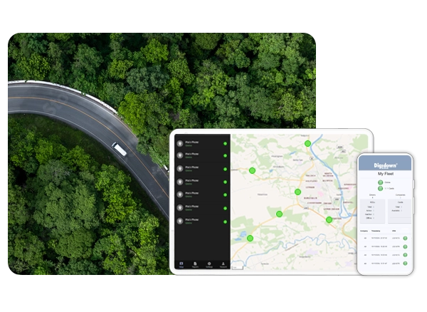 Image of driver and truck